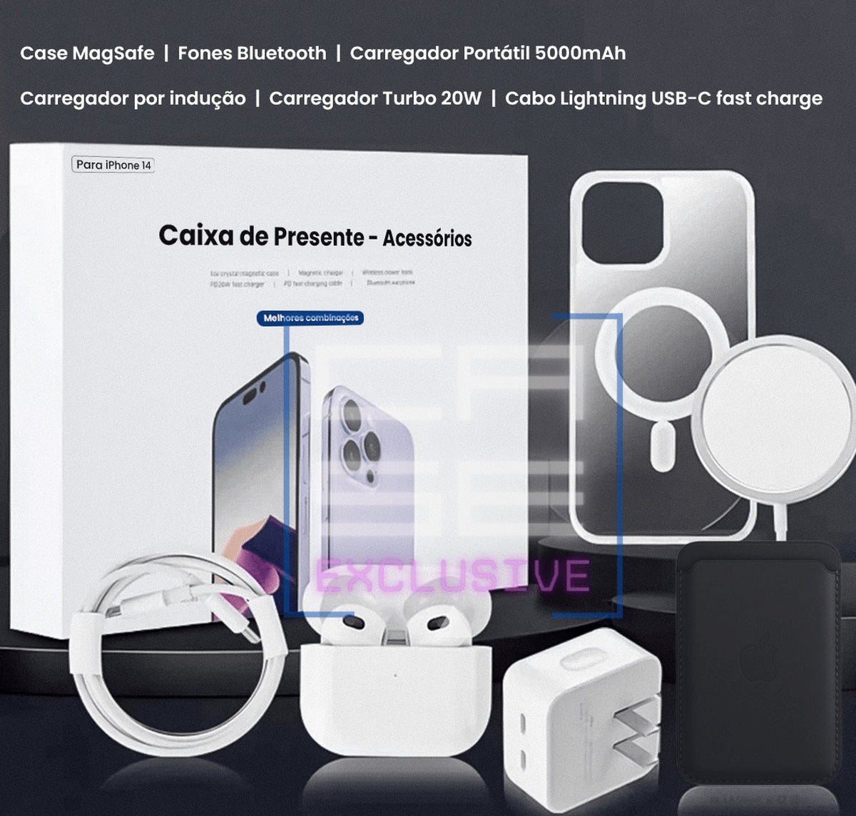 Kit Acessórios Iphone - Gift Box 2.0