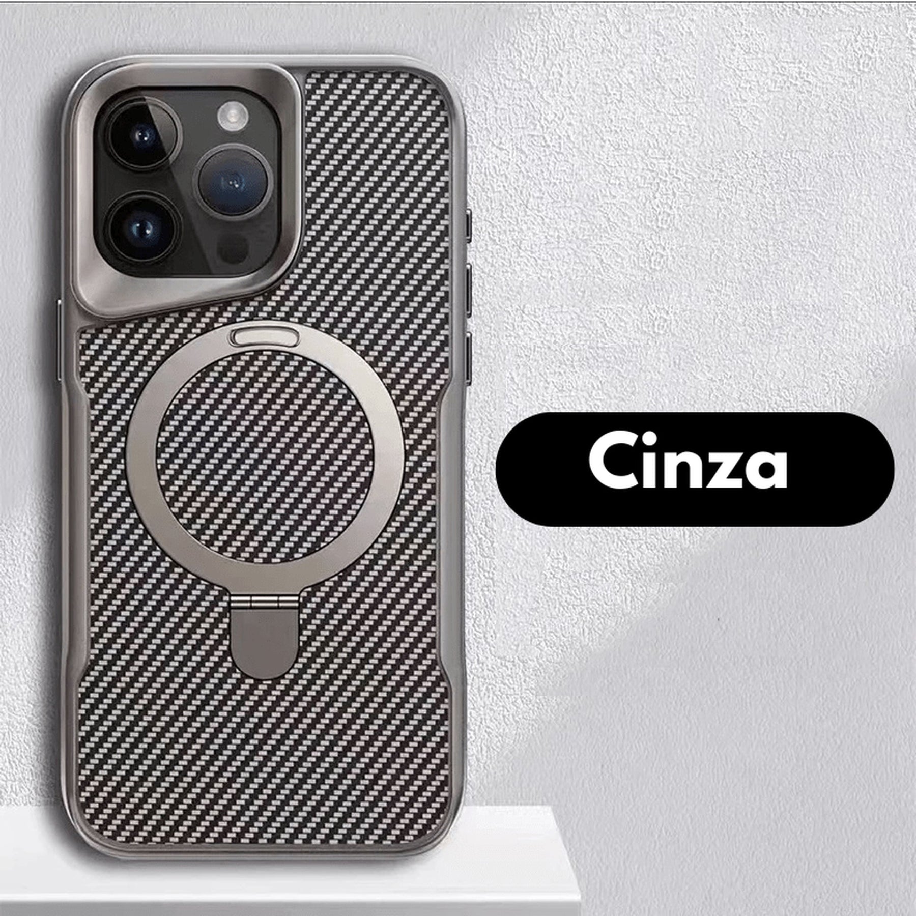 Case / Capinha Iphone Tech Carbono MagSafe