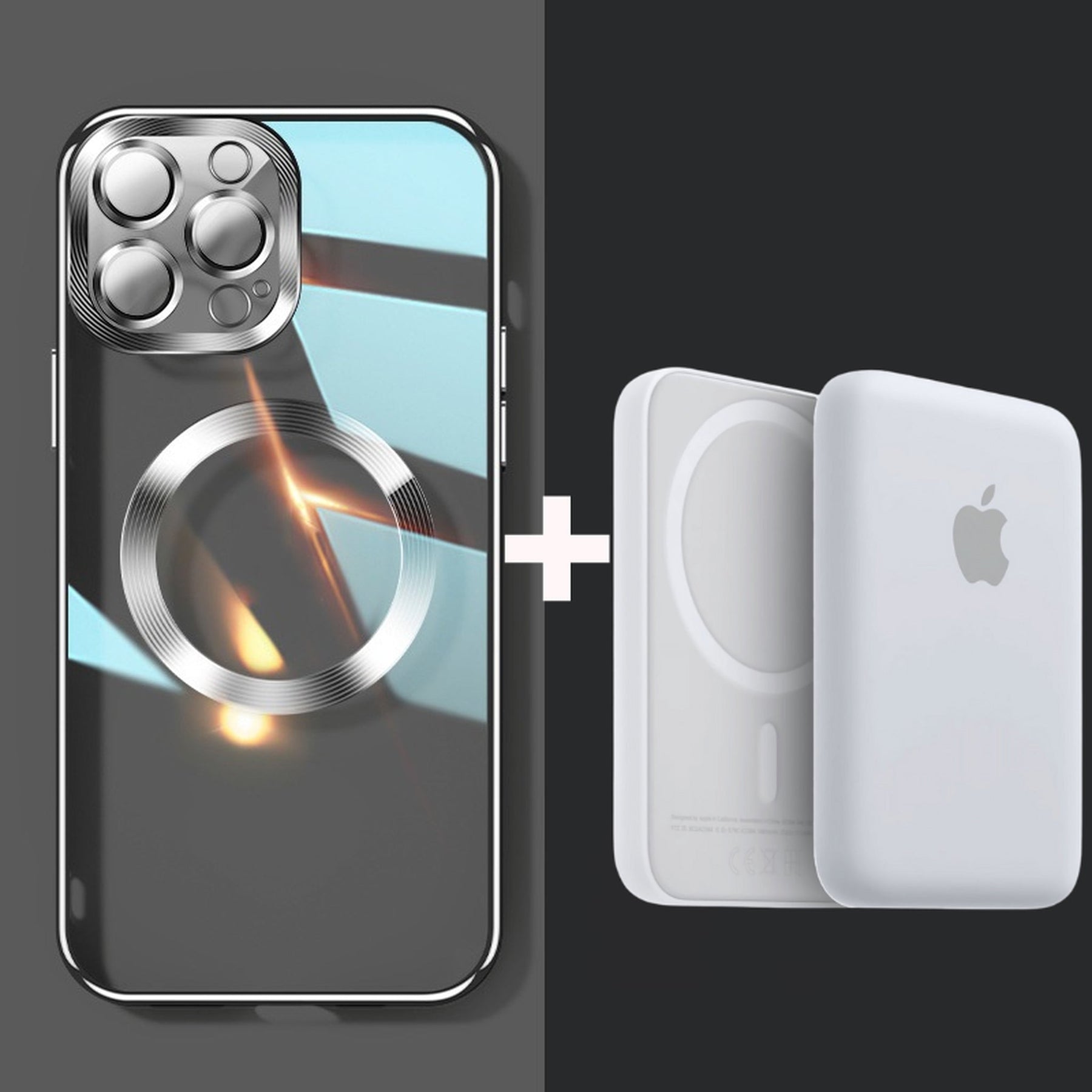 Carregador Power Bank + Case MagSafe (Iphone 11 ao 12 Pro Max)