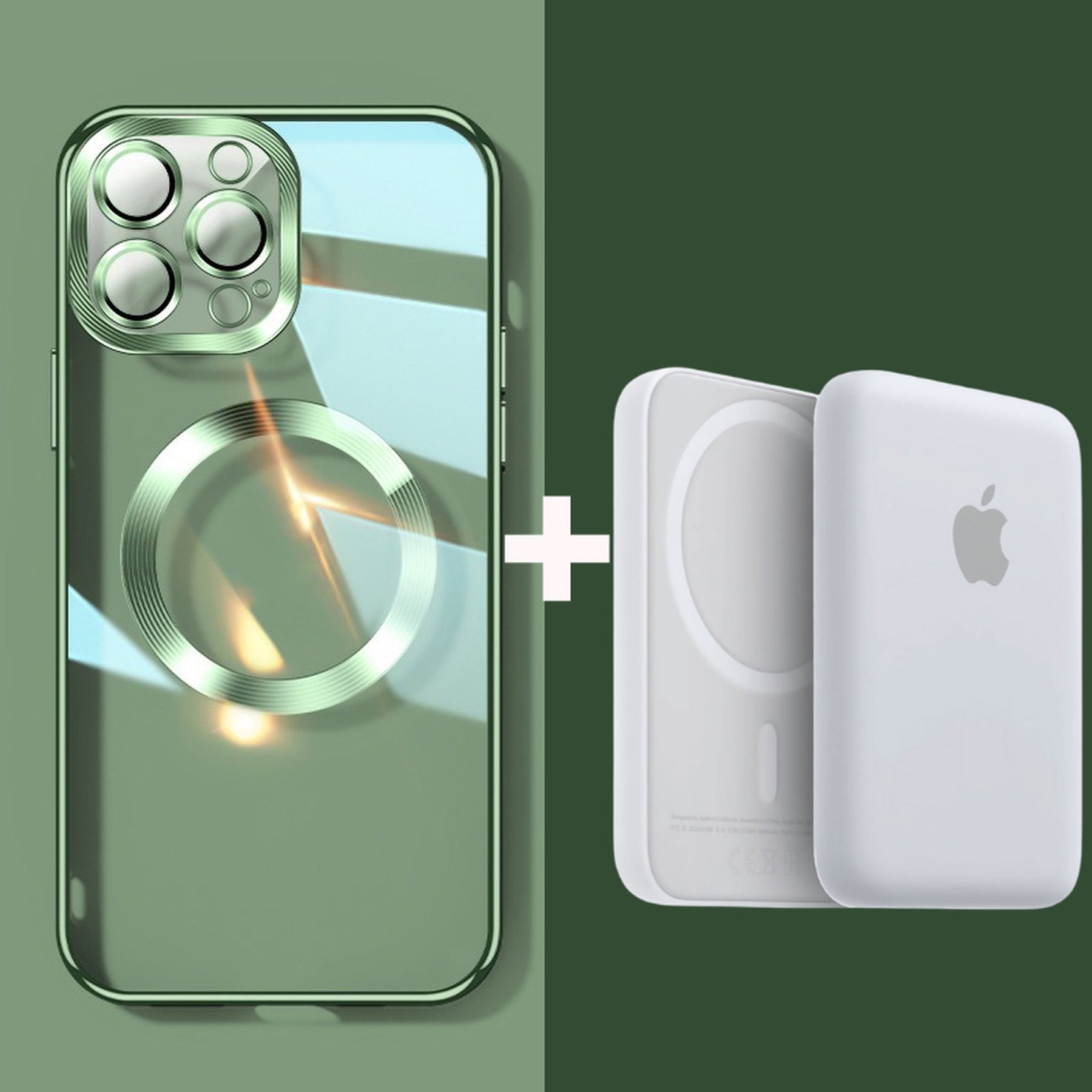 Carregador Power Bank + Case MagSafe (Iphone 11 ao 12 Pro Max)