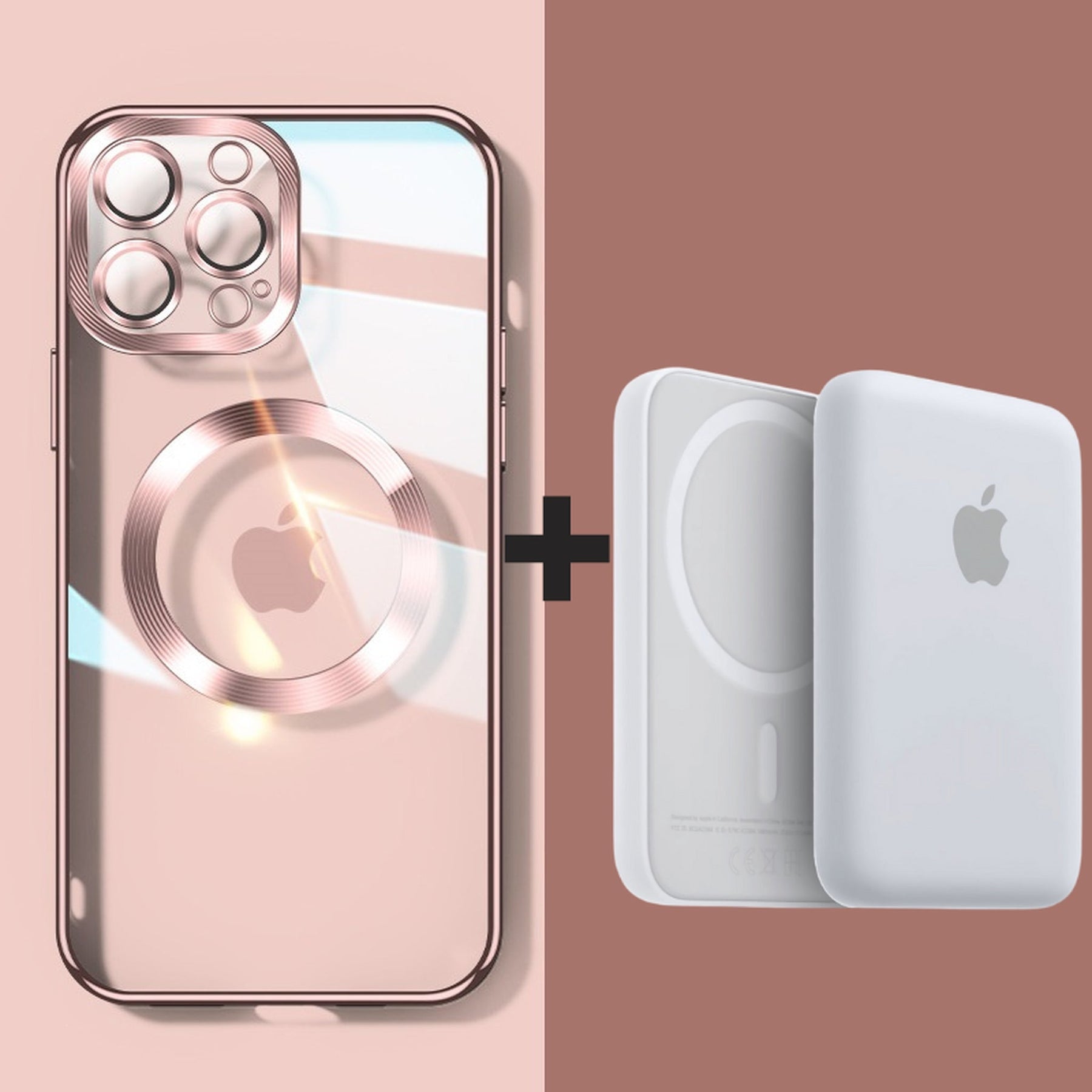 Carregador Power Bank + Case MagSafe (Iphone 11 ao 12 Pro Max)