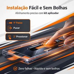 Para o Seu Iphone - Kit Crystal Armor Premium - 2 Películas + Aplicador de Precisão